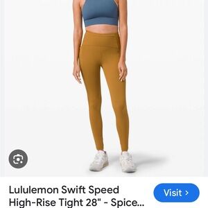 lululemon speed swift high rise 28”High-Rise Warm Brown